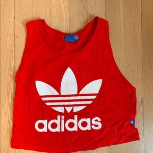 Adidas Red Crop Top